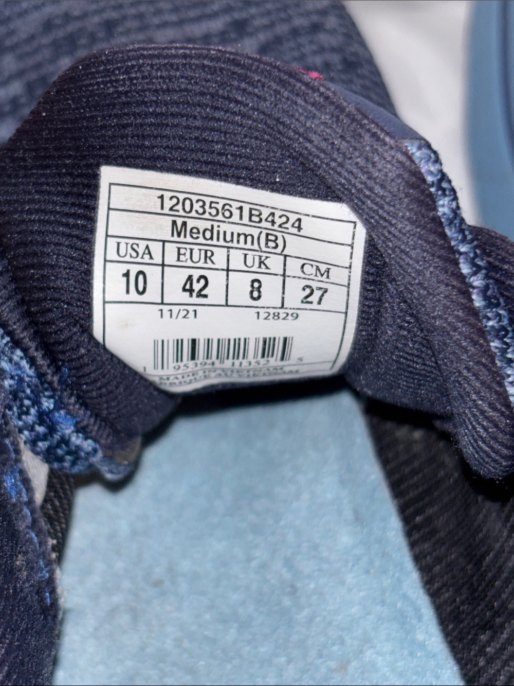 Brooks Women's Navy and Pink Athletic Running Shoes - Picture 2 of 7